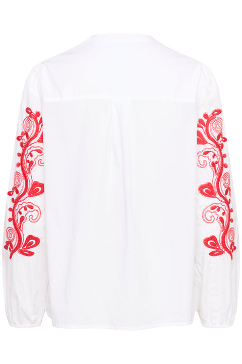 Saint Tropez Jesabel Woven Shirt L/S In Bright White