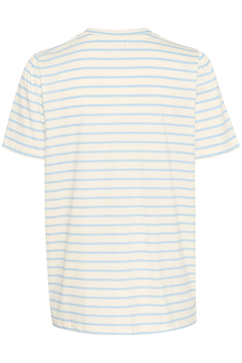 Saint Tropez Jucia T-Shirt S/S In Airyblue White Stripe