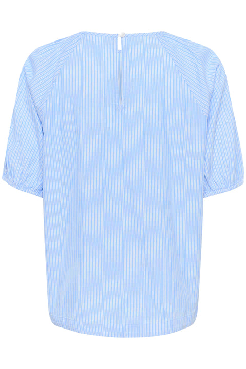 Saint Tropez Josefia S/S Blouse In Airy Blue Ice Stripe