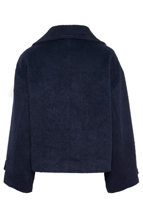 Saint Tropez Lira Short Wool Coat In Night Sky