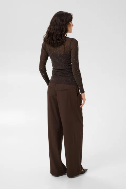 Saint Tropez Maisie Blouse In Chocolate Brown