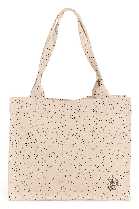 Saint Tropez Pansy Bag In Creme Black Mini Dots