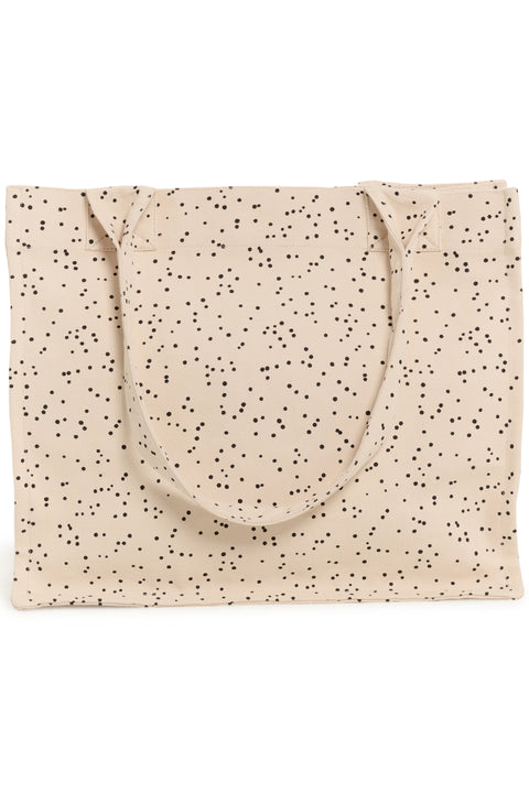Saint Tropez Pansy Bag In Creme Black Mini Dots