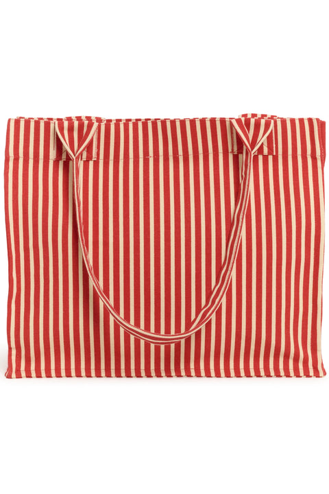 Saint Tropez Pansy Bag In  Poppy Seedpearl Wide Stripe