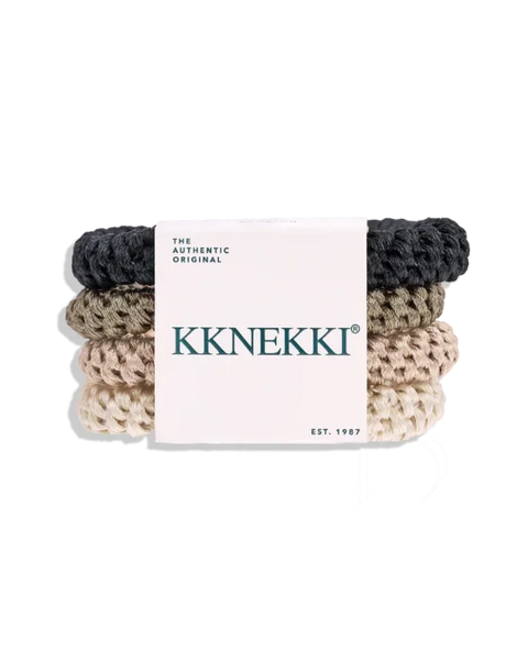 KKNEKKI Bundle 20 Original Hair Ties Black/Beige