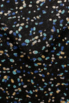 Miss Shorthair 3140BL2 Blue Gold Modal Blend Scarf in Speckle Print and Metallic Highlights