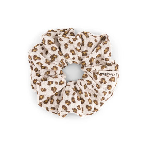 Rose In April Scrunchie Mini Leopard Greige