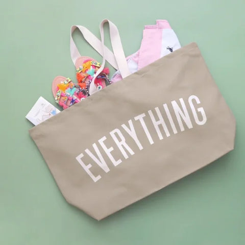 Alphabet Bags Everything - Stone REALLY Big Bag