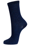 Miss Shorthair 4898BRB Royal Blue All Over Glitter Socks