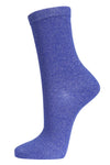 Miss Shorthair 4898RB1l Blue Sparkly All Over Glitter Socks