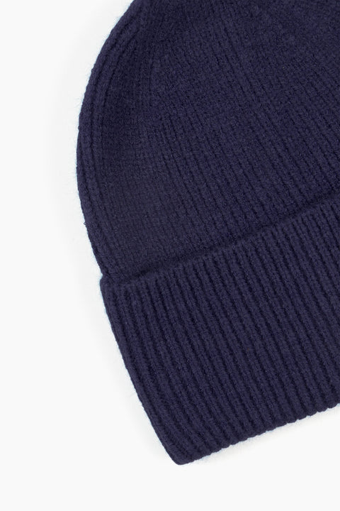 Miss Shorthair 5003NB Noelle Navy Blue Ribbed Beanie Hat