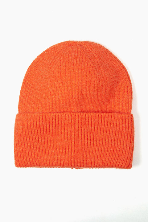 Miss Shorthair 5003O Noelle Orange Ribbed Beanie Hat