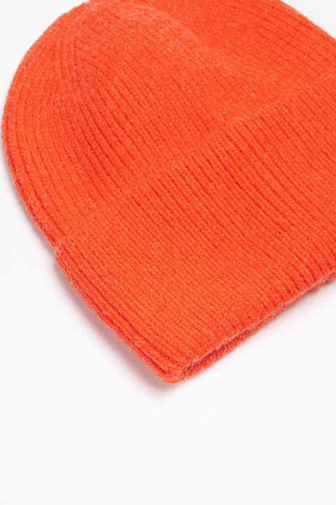 Miss Shorthair 5003O Noelle Orange Ribbed Beanie Hat