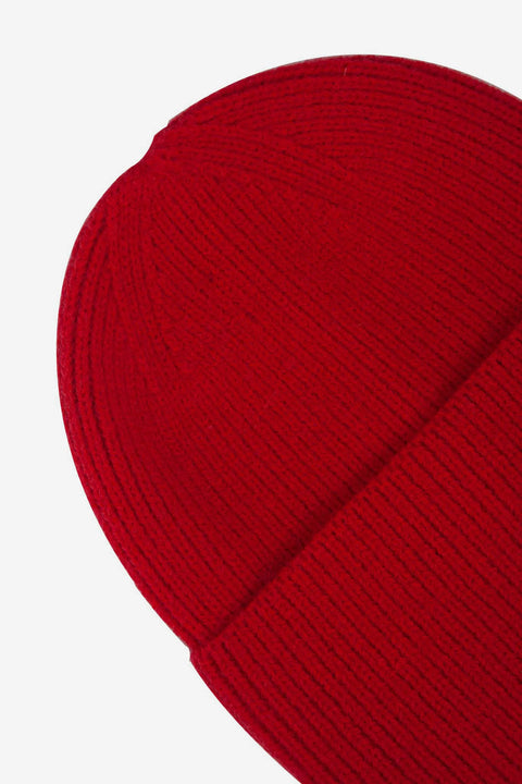 Miss Shorthair 5003RE Noelle Red Ribbed Beanie Hat