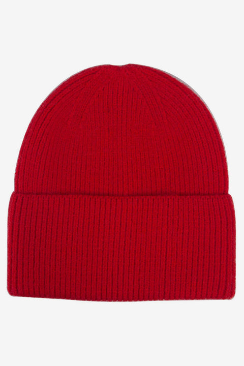 Miss Shorthair 5003RE Noelle Red Ribbed Beanie Hat