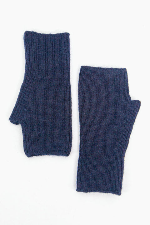Miss Shorthair 5027NB Dylan Navy Blue Ribbed Wrist Warmers