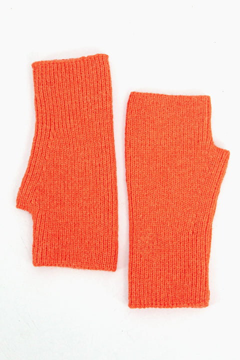 Miss Shorthair 5027O Dylan Orange Ribbed Wrist Warmers