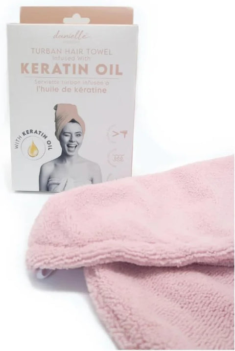 Danielle Creations DC0112PK Infused Hair Turbans - Pink - Keratin Oil