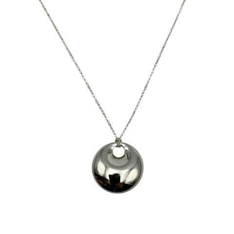 Sixton London Retro Style Silver Pendant On An Extendable Chain