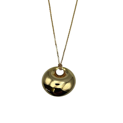 Sixton London Retro Style Gold Pendant On An Extendable Chain