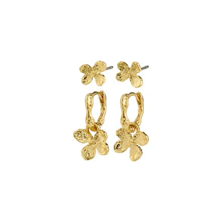 Pilgrim 612612003 Ajani Earrings 2-In-1 Set, Gold-Plated