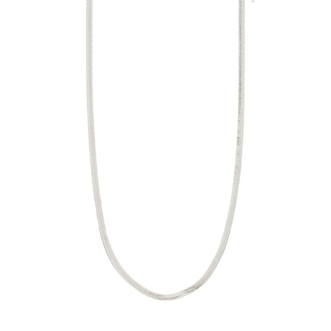 Pilgrim 632216001 Joanna Flat Snake Chain Necklace Silver-Plated