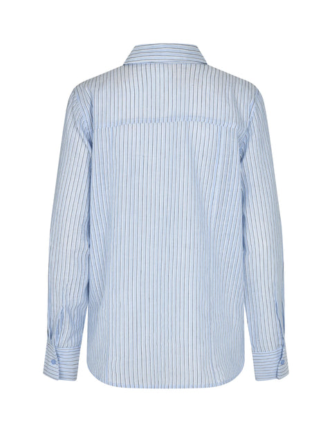 MBYM 63481331 Kretina Darena Stripe Shirt In Y26 Blue Brown Stripe