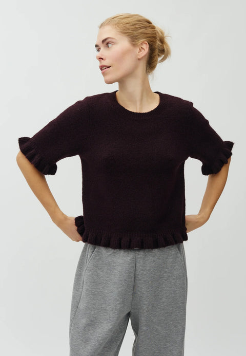 MBYM 64641299 Carla Frill Chagall Knit In Y15 Deep Purple Melange