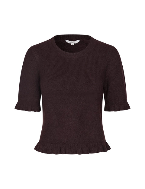 MBYM 64641299 Carla Frill Chagall Knit In Y15 Deep Purple Melange