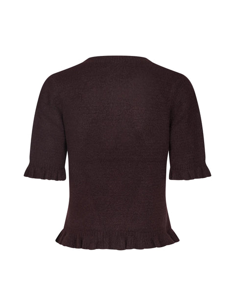 MBYM 64641299 Carla Frill Chagall Knit In Y15 Deep Purple Melange