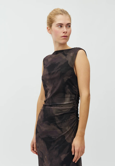 MBYM 64871271 Anselm Sumie Mesh Dress In Y63 Sumie Java Print