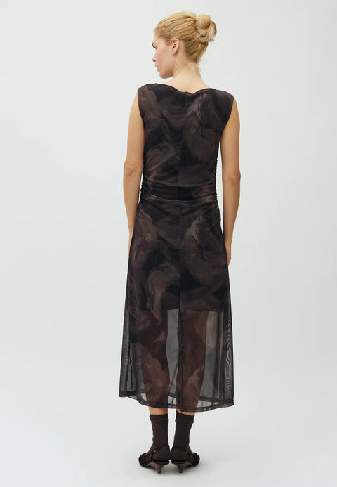 MBYM 64871271 Anselm Sumie Mesh Dress In Y63 Sumie Java Print