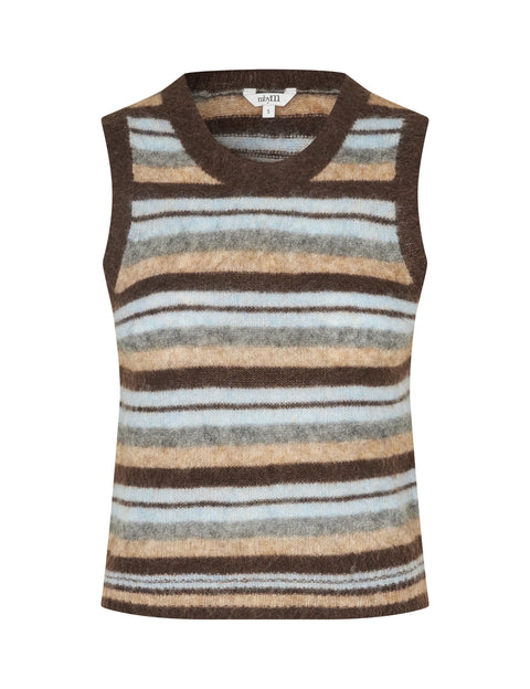MBYM 64891281 Flavin Friday Stripe Knit In Y05 Friday Mutli Stripe Brown