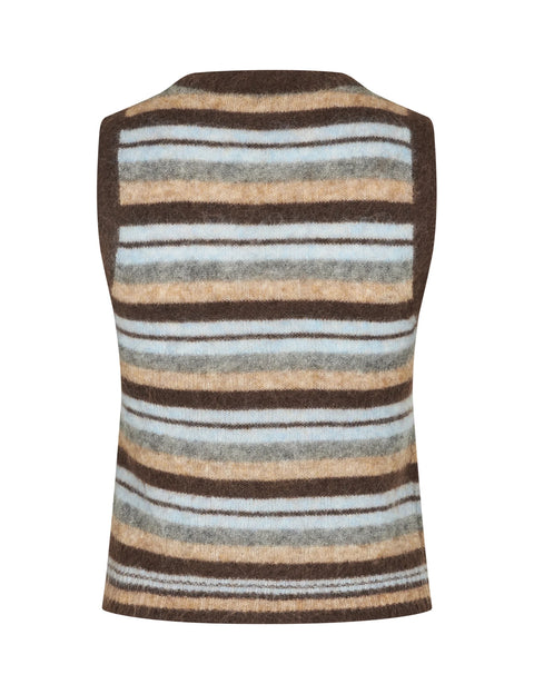 MBYM 64891281 Flavin Friday Stripe Knit In Y05 Friday Mutli Stripe Brown