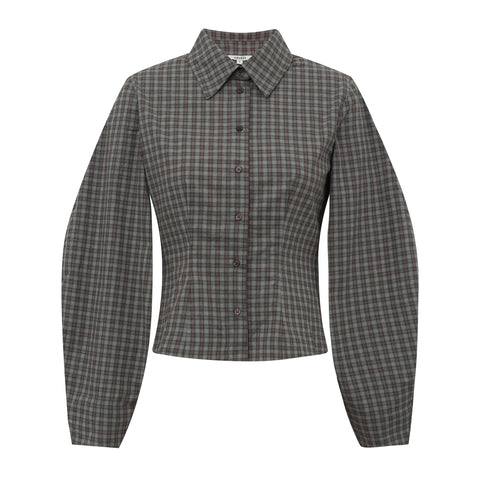 MBYM Letina Olivette Blouse In Y40 Mirage Check 65011343