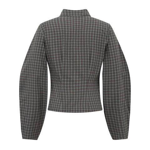 MBYM Letina Olivette Blouse In Y40 Mirage Check 65011343