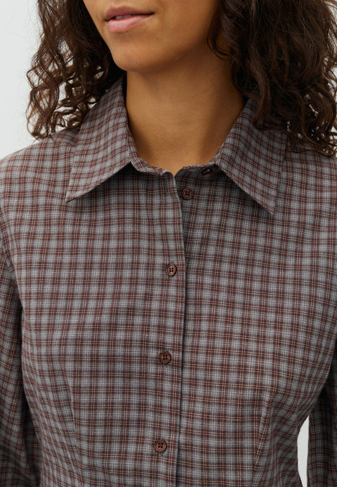 MBYM Letina Olivette Blouse In Y40 Mirage Check 65011343