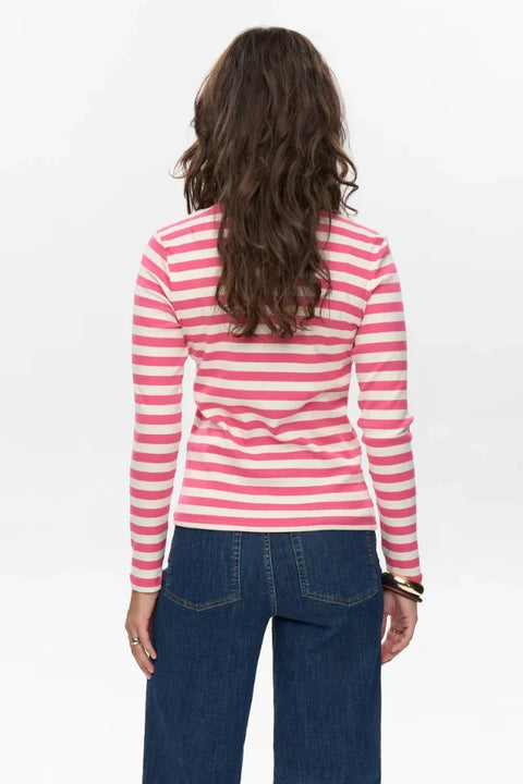 Numph Mixie Ls T-Shirt - Gots In Fandango Pink