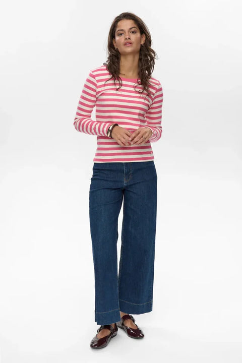 Numph Mixie Ls T-Shirt - Gots In Fandango Pink