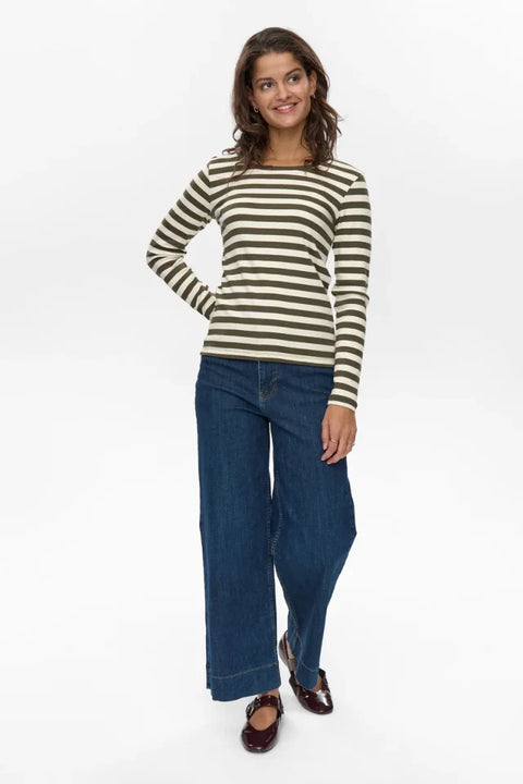 Numph Mixie Ls T-Shirt - Gots In Grape Leaf