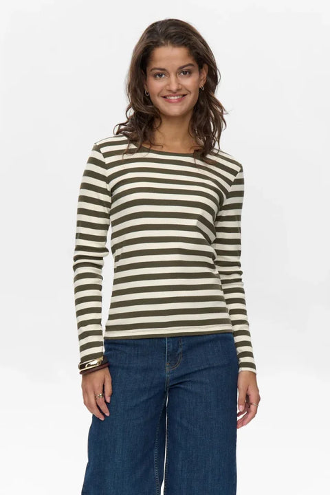 Numph Mixie Ls T-Shirt - Gots In Grape Leaf