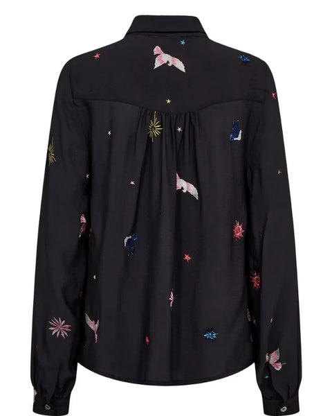 Numph Tekna Shirt In Obsidian