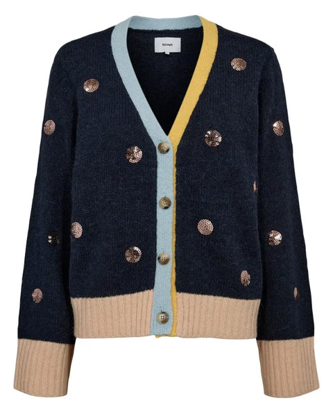 Numph Atmy Cardigan In Dark Sapphire