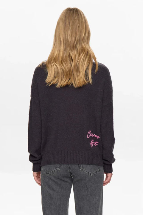 Numph Almut Pullover In Obsidian