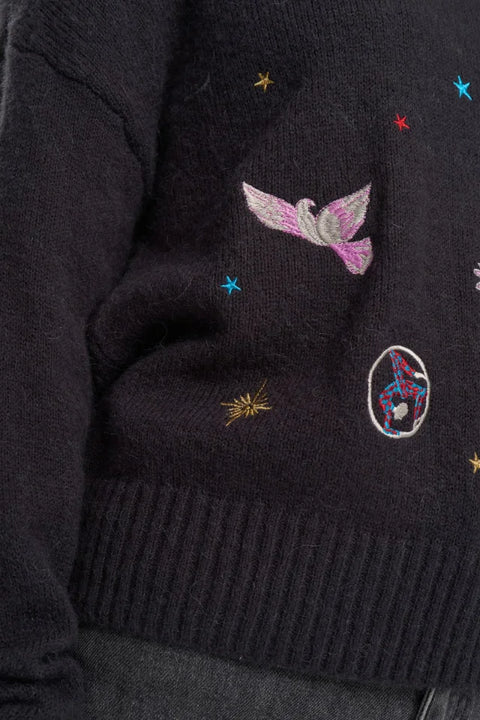 Numph Almut Pullover In Obsidian