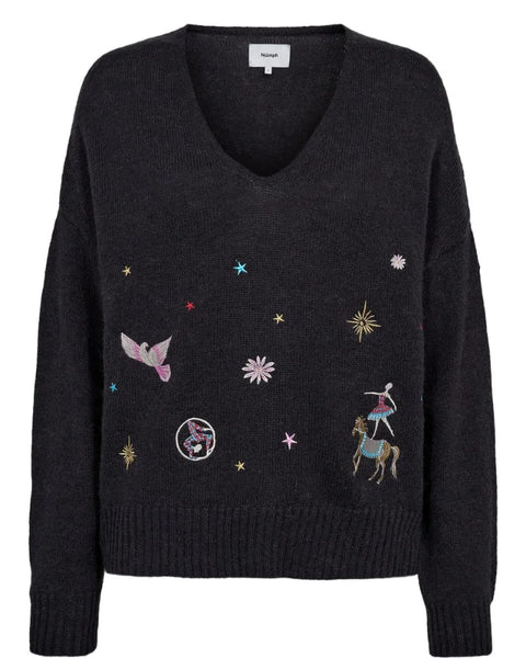 Numph Almut Pullover In Obsidian