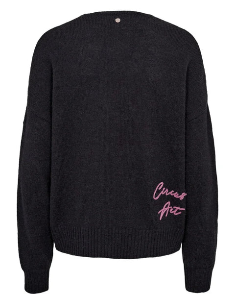 Numph Almut Pullover In Obsidian