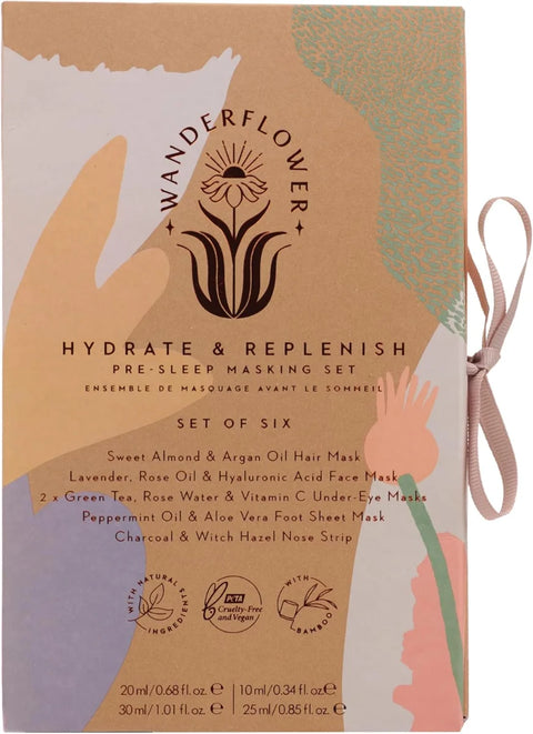 Wanderflower WFL0018AST Hydrate & Replenish - Sheet Mask Set