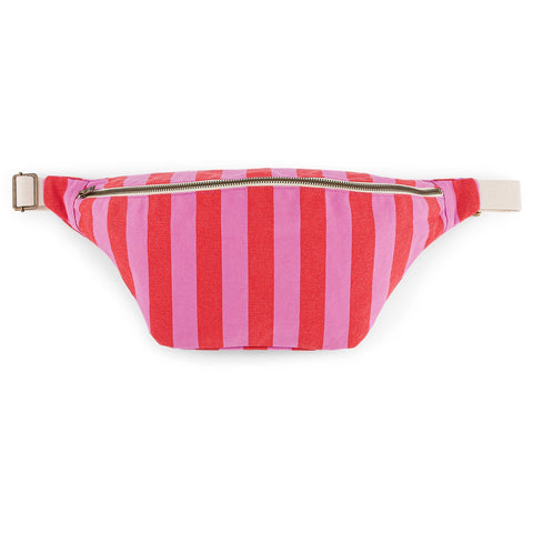 Rose In April Women Bum Bag Stripes Orchid / Tomato