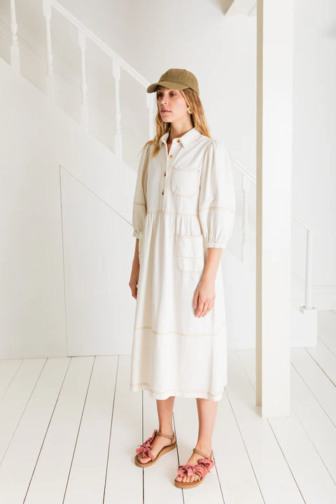 Bonté Adriane Dress In Ecru